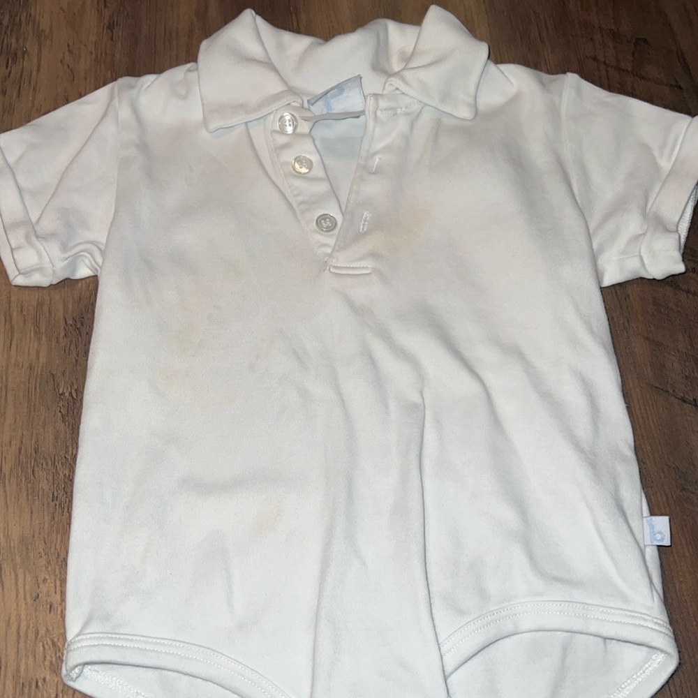 Bella Bliss white collared onesie size 18 months